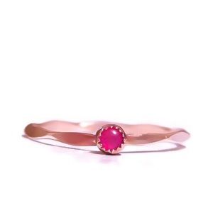 Pink Tourmaline Stacker in Rose Gold